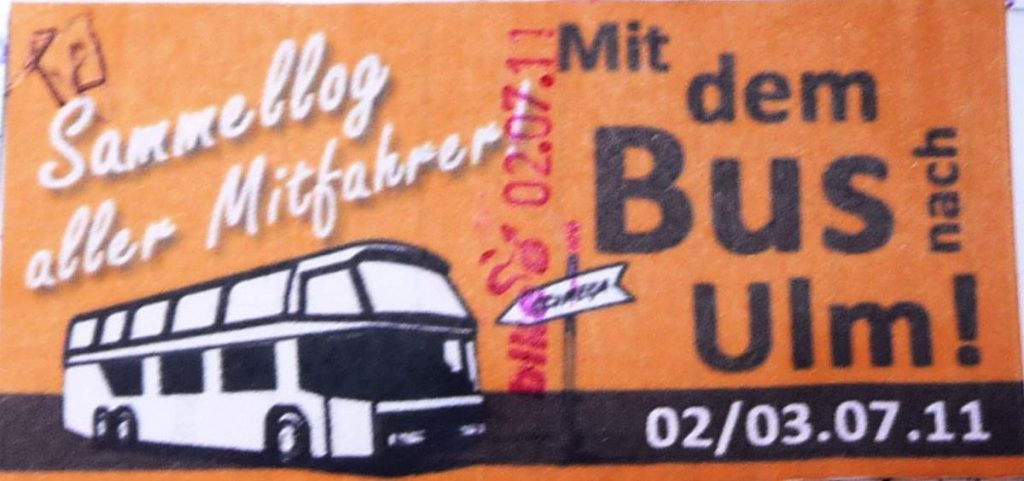 BusLog-Aufkleber des Schrumpfbusses