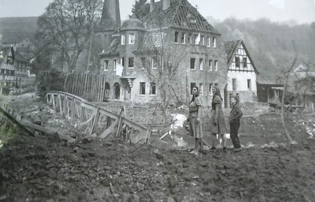 Brücke Hoffnungsthal gesprengt
