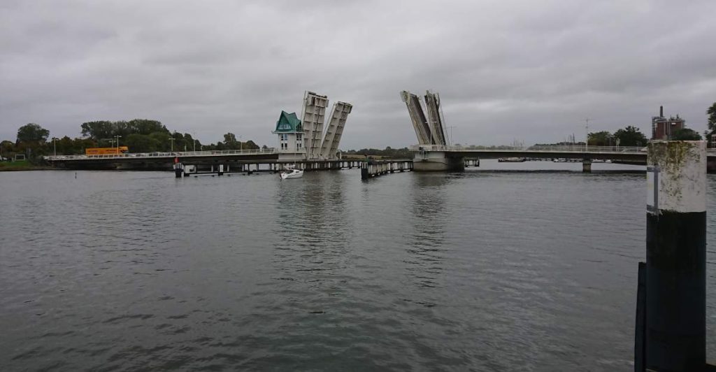 Kappeln Klappbrücke geöffnet